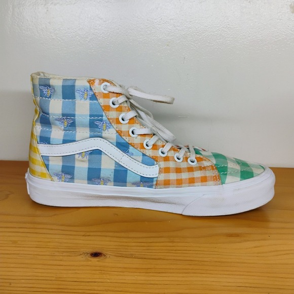 Vans Sk8-Hi Tapered Gingham Block Sneakers‎ Women's Size 9 Men's Size 7.5 - Picture 8 of 12